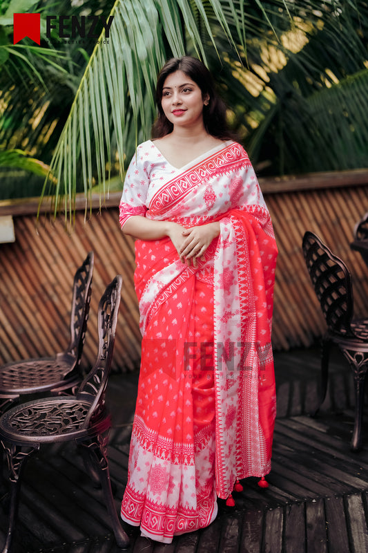 সেমি মসলিন সিল্ক শাড়ি মাত্র 980 টাকায়
