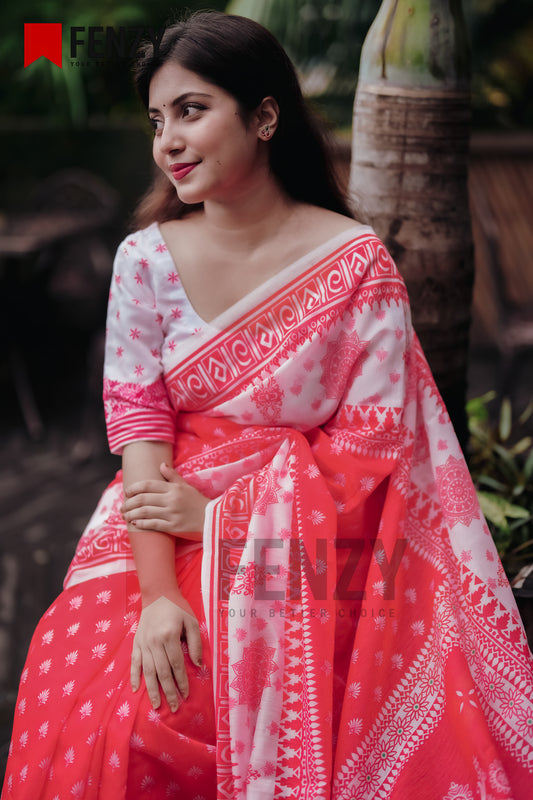 সেমি মসলিন সিল্ক শাড়ি মাত্র 980 টাকায়
